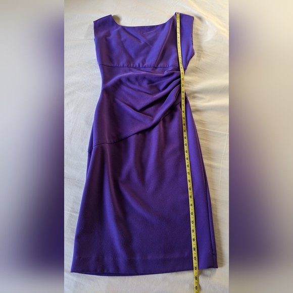 DvF Jori Ruched Sheath Dress in royal purple size 2 - Picture 2 of 14